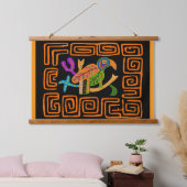 Kuna Indian Mola Tropical Parrot Hangend Wandkleed (Slaapkamer)
