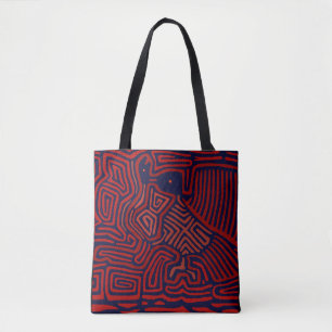Kuna Indian Mola - Vroeg Vogel krijgt de Worm - To Tote Bag