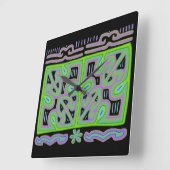 Kuna Indian Music Box Mola Wall klok (Hoek)