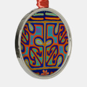 Kuna Indian Music Box - San Blas Mola Metalen Ornament (Rechts)