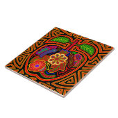 Kuna Indian Red Delicious Apple Ceramic Tile Tegeltje (Zijkant)