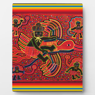 Kuna Indian Stork Bringing Baby Design Fotoplaat