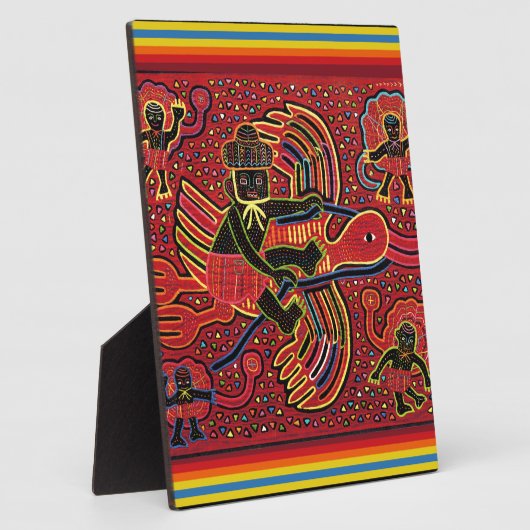 Kuna Indian Stork Bringing Baby Design Fotoplaat (Zijkant)