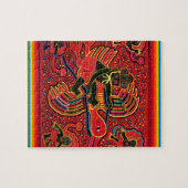 Kuna Indian Stork Bringing Baby Design Legpuzzel (Horizontaal)