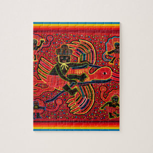 Kuna Indian Stork Bringing Baby Design Legpuzzel