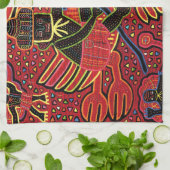 Kuna Indian Stork Bringing Baby Design Theedoek (Gevouwen)