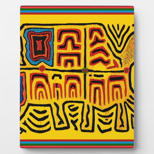 Kuna Indian Tribal Walking Turtle Fotoplaat (Voorkant)