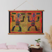 Kuna Indian Twin Spirits Hangend Wandkleed (Slaapkamer)