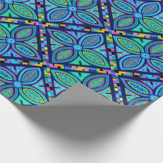 Kuna Indiase Diamant Mola Cadeaupapier (Hoek)