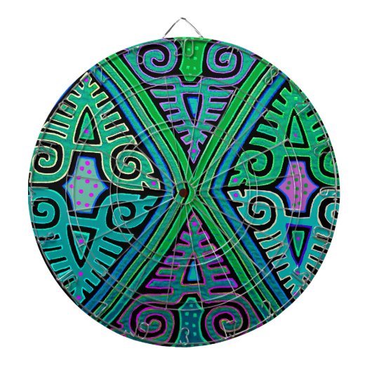 Kuna Indiase Diamond Mola Dartbord (Voorkant)