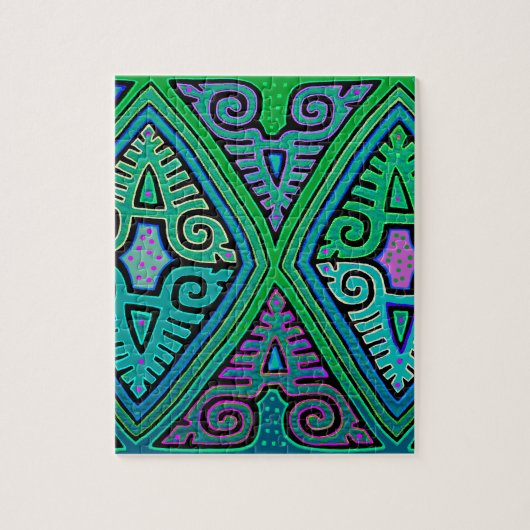 Kuna Indiase Diamond Mola Legpuzzel (Verticaal)
