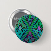 Kuna Indiase Diamond Mola Ronde Button 5,7 Cm (Voorkant /achterkant)