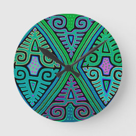 Kuna Indiase Diamond Mola Ronde Klok