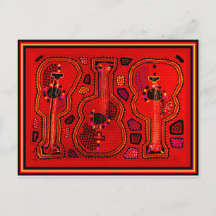 Kuna Indiase Gitaren Briefkaart