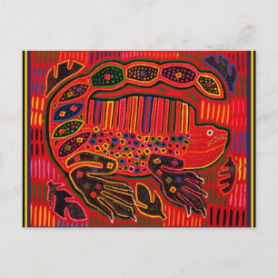Kuna Indiase Iguana Mola Briefkaart