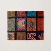 Kuna Indiase Mola Collage Legpuzzel (Horizontaal)
