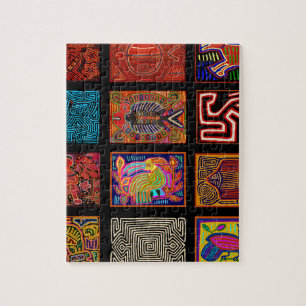 Kuna Indiase Mola Collage Legpuzzel
