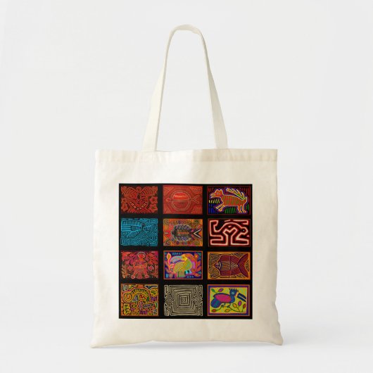 Kuna Indiase Mola Collage Tote Bag (Voorkant)