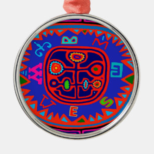 Kuna Indiase Mola Kompas Metalen Ornament