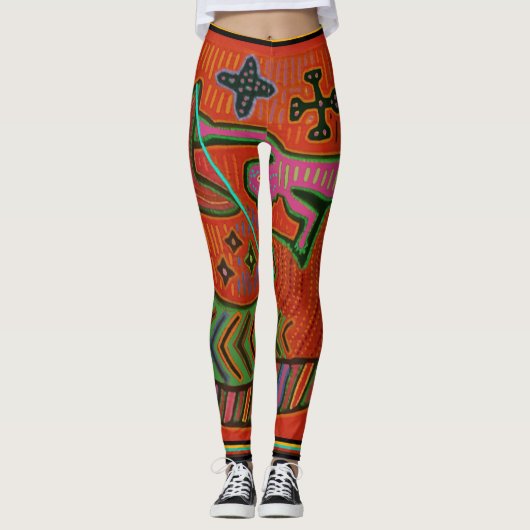 Kuna Indiase Mola Leggings (Voorkant)