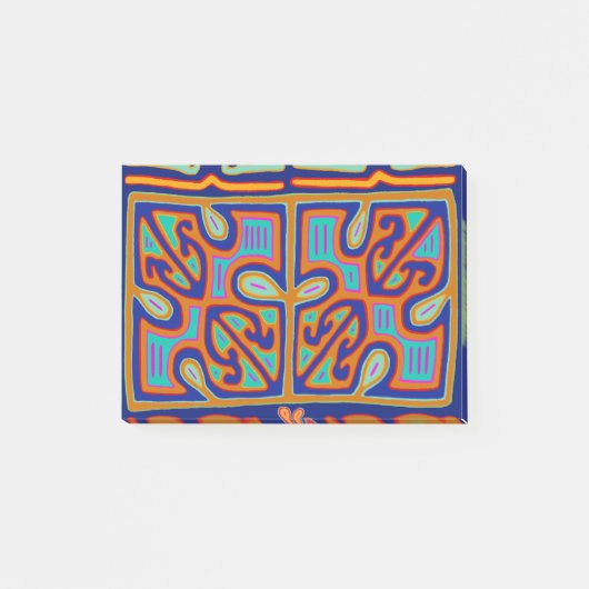 Kuna Indiase muziekdoos - San Blas Mola Post-it® Notes (Voorkant)
