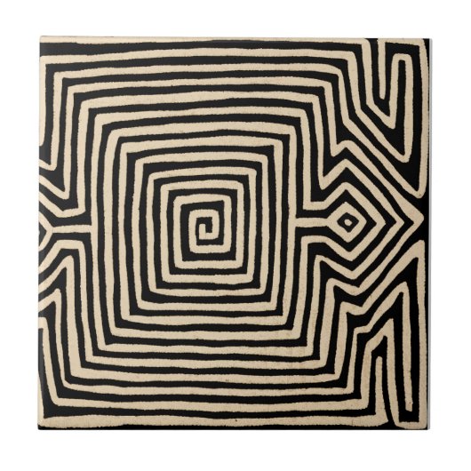 Kuna Indiase Schildpad Tegeltje (Voorkant)