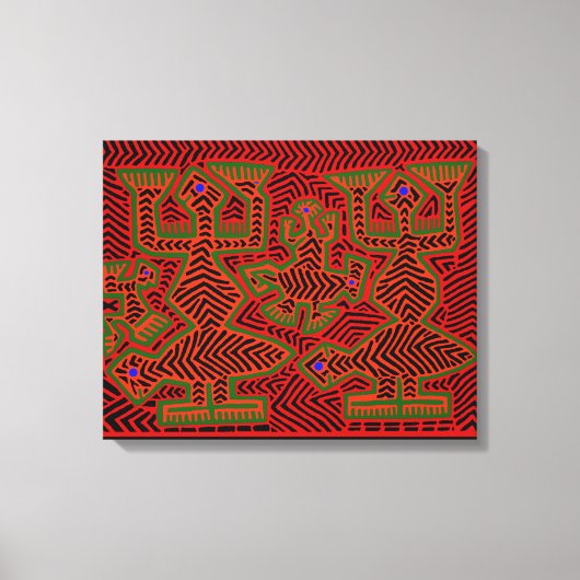 Kuna Indiase sjamaan geesten Canvas Afdruk (Voorkant)