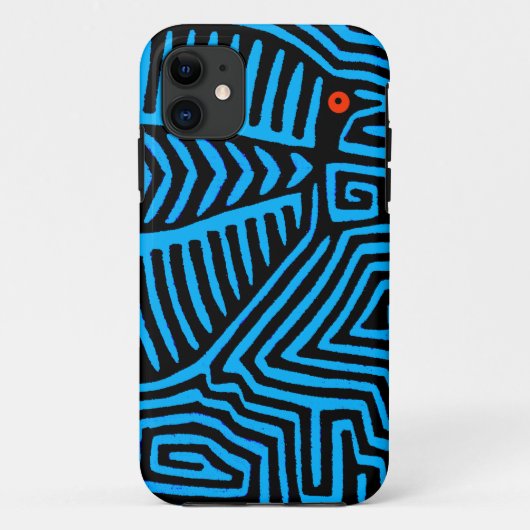Kuna Indische Blauwe Vogel Case-Mate iPhone Case (Achterkant)