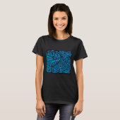 Kuna Indische Blauwe Vogel T-shirt (Voorkant volledig)