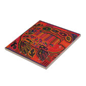 Kuna Indische Leguaan Mola Tegeltje (Zijkant)