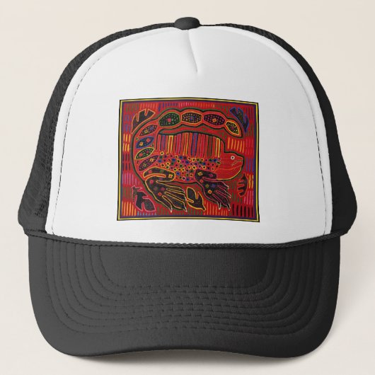 Kuna Indische Leguaan Mola Trucker Pet (Voorkant)