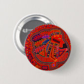 Kuna Indische man in kano Ronde Button 5,7 Cm (Voorkant /achterkant)
