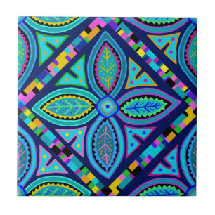 Kuna Indische Mola Bloem Tegel Tegeltje