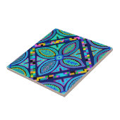 Kuna Indische Mola Bloem Tegel Tegeltje (Zijkant)