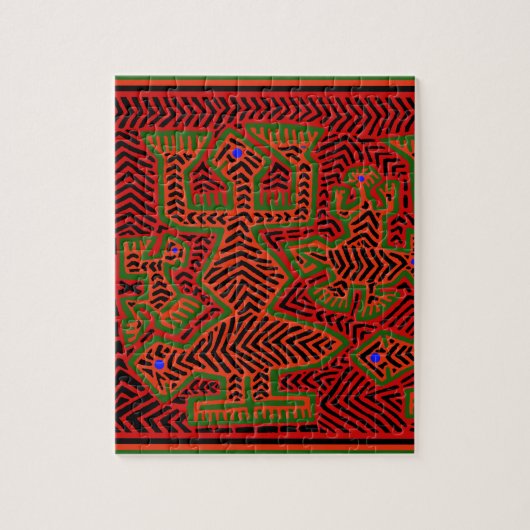 Kuna Indische Mola Geesten Legpuzzel (Verticaal)