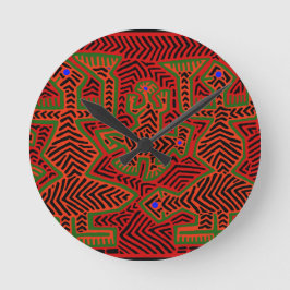 Kuna Indische Mola-geesten Ronde Klok