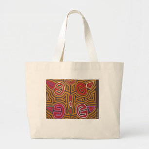 Kuna Mola- Pomegranaat Grote Tote Bag