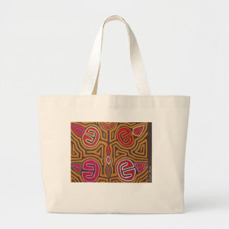 Kuna Mola- Pomegranaat Grote Tote Bag