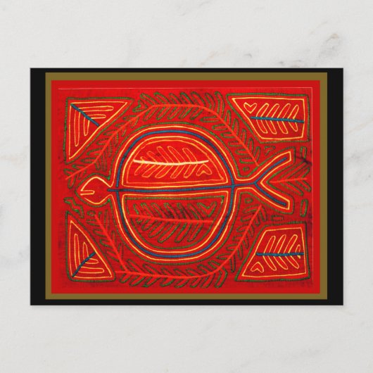 Kuna Mola Stingray Briefkaart (Voorkant)