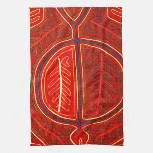 Kuna Mola Stingray Theedoek (Verticaal)