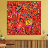 Kuna Shaman Peyote Ritual - SCOTUS beknot mijn rec Canvas Afdruk (Insitu (Woonkamer))
