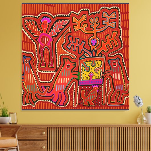 Kuna Shaman Peyote Ritual - SCOTUS beknot mijn rec Canvas Afdruk (Insitu (Woonkamer))