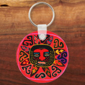 Kuna Tribal Del Sol Sleutelhanger (Voorkant)