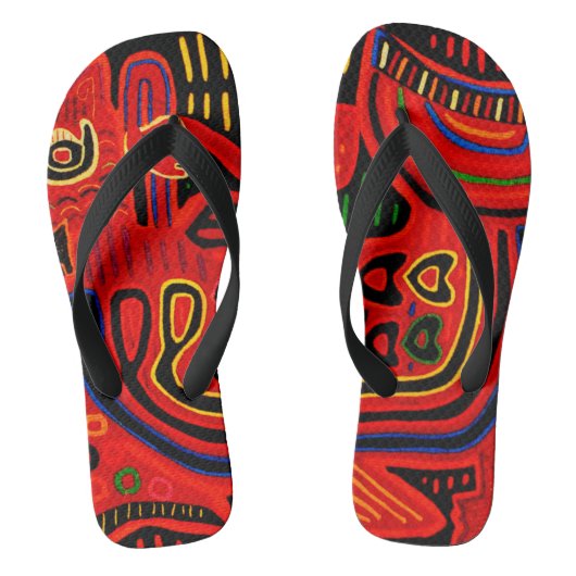 Kuna Tribal San Blas Island Teenslippers (Voetbed)
