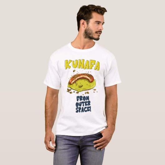 Kunafa van buitenruimte Grappige meme T-shirt (Voorkant volledig)