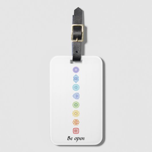 Kundalini Chakras open Bagagelabel (Voorkant (verticaal))