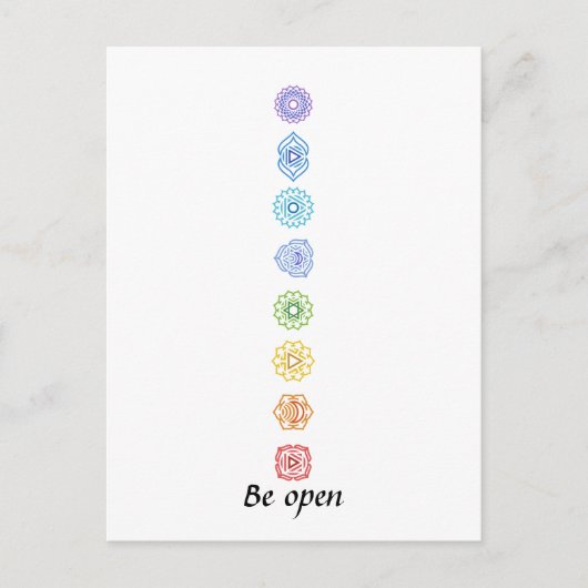 Kundalini Chakras open Briefkaart (Voorkant)