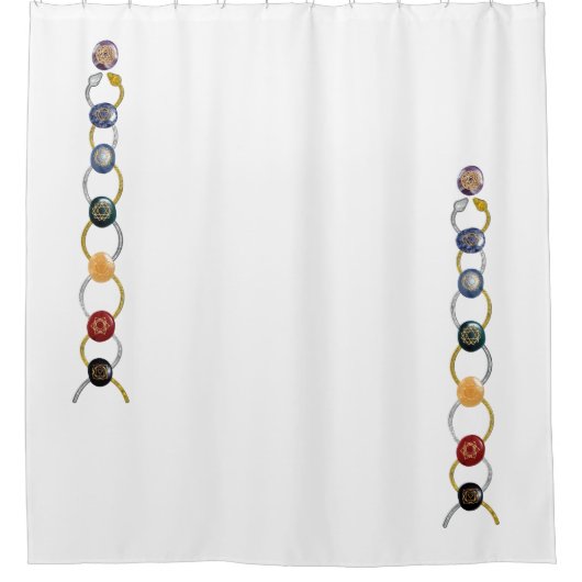 Kundalini Chakras/Stones & Snakes Douchegordijn (Voorkant)