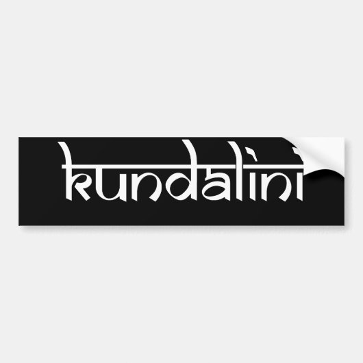 Kundalini Design on Sanskrit Style Bumpersticker (Voorkant)