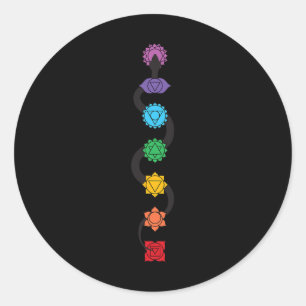 Kundalini Slang Opkomende 7 Chakras Yoga - Kundali Ronde Sticker